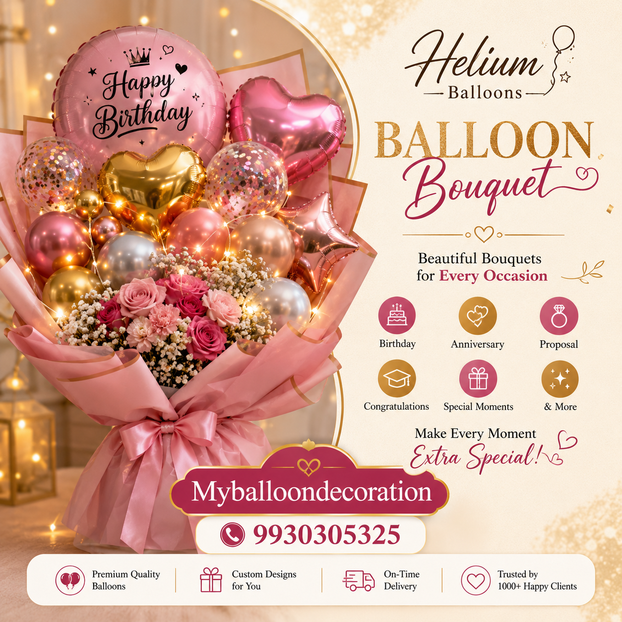 Balloon bouquet Mumbai - gift balloon bouquet delivery