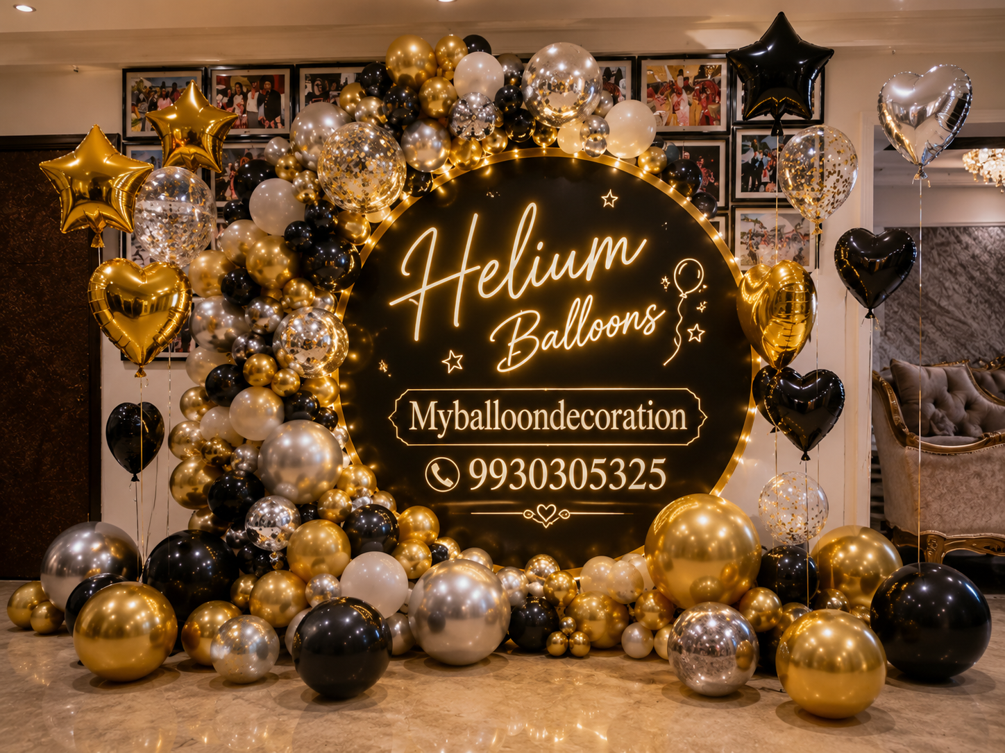 Helium balloons Mumbai - floating balloon bouquet delivery