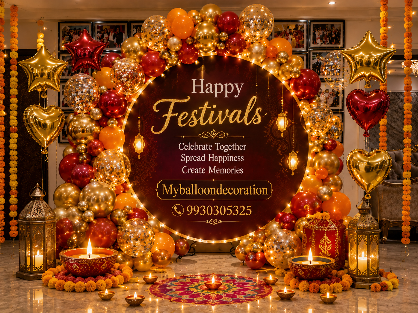 Festival decoration Mumbai - Diwali New Year balloon decoration